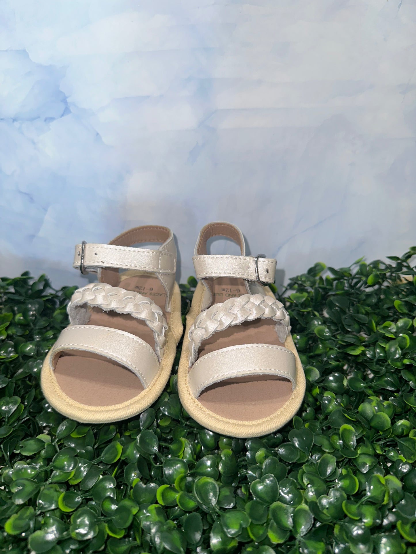 Zoe Sandals Pastel Pearl White