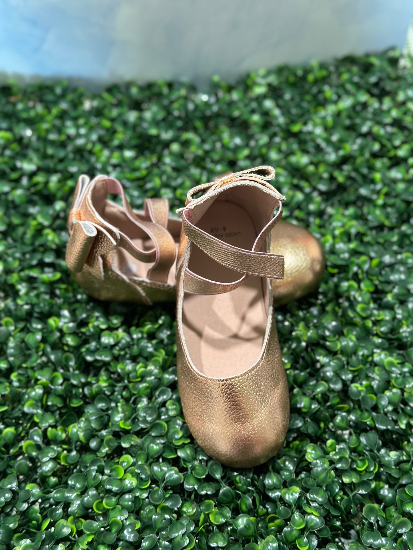 Violet Bow Ballet Rose Gold