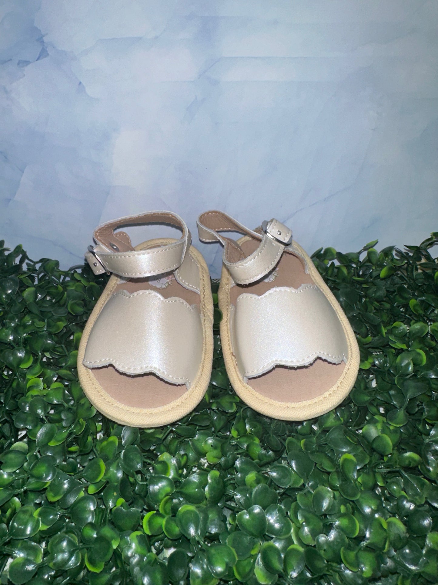 Rose Sandals Pastel Pearl White