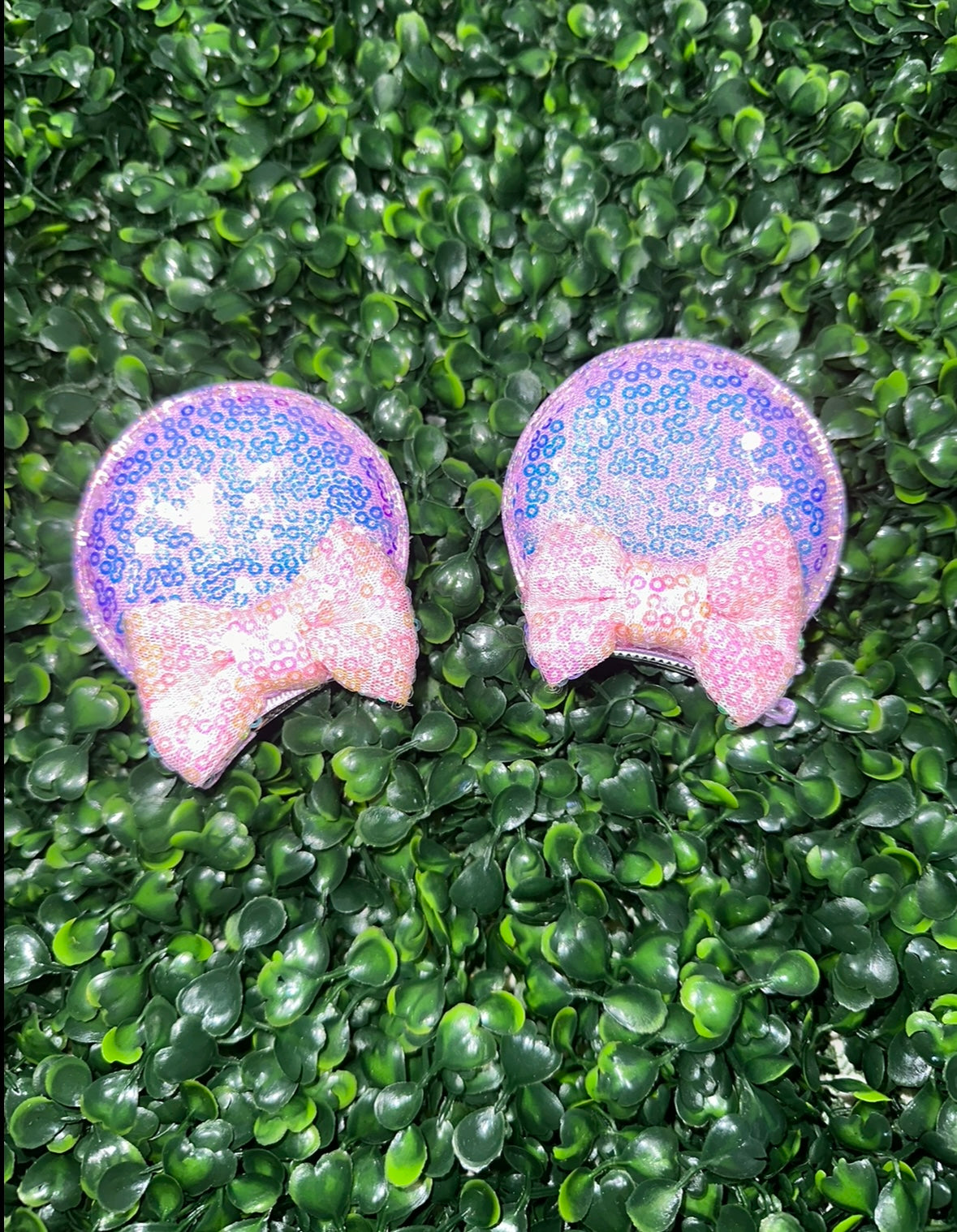 Purple Pink Bow Ears