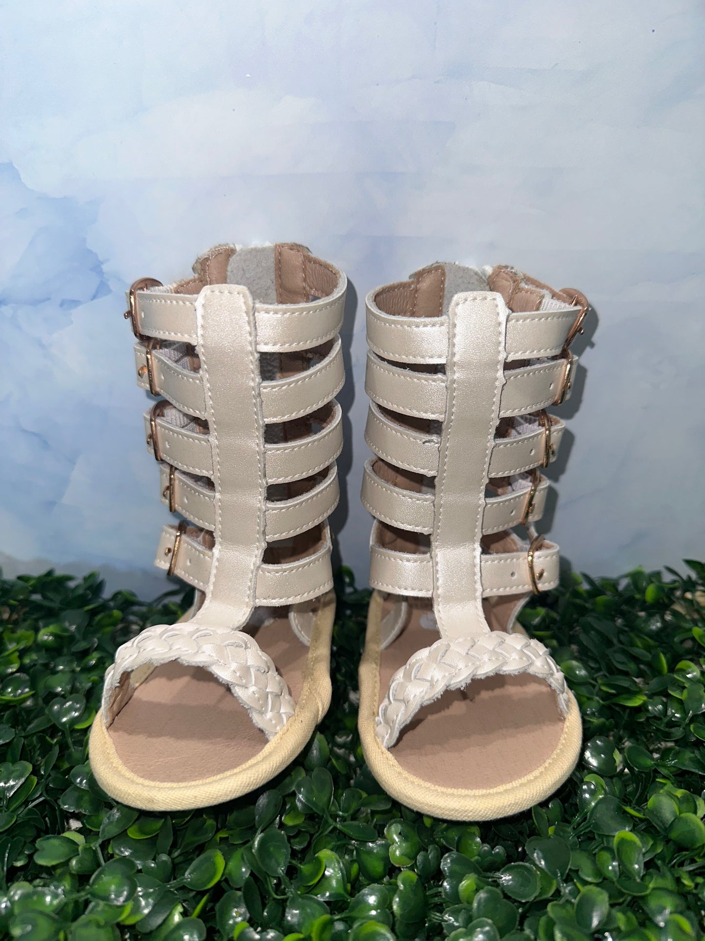 Jazmin Sandals Pastel Pearl White