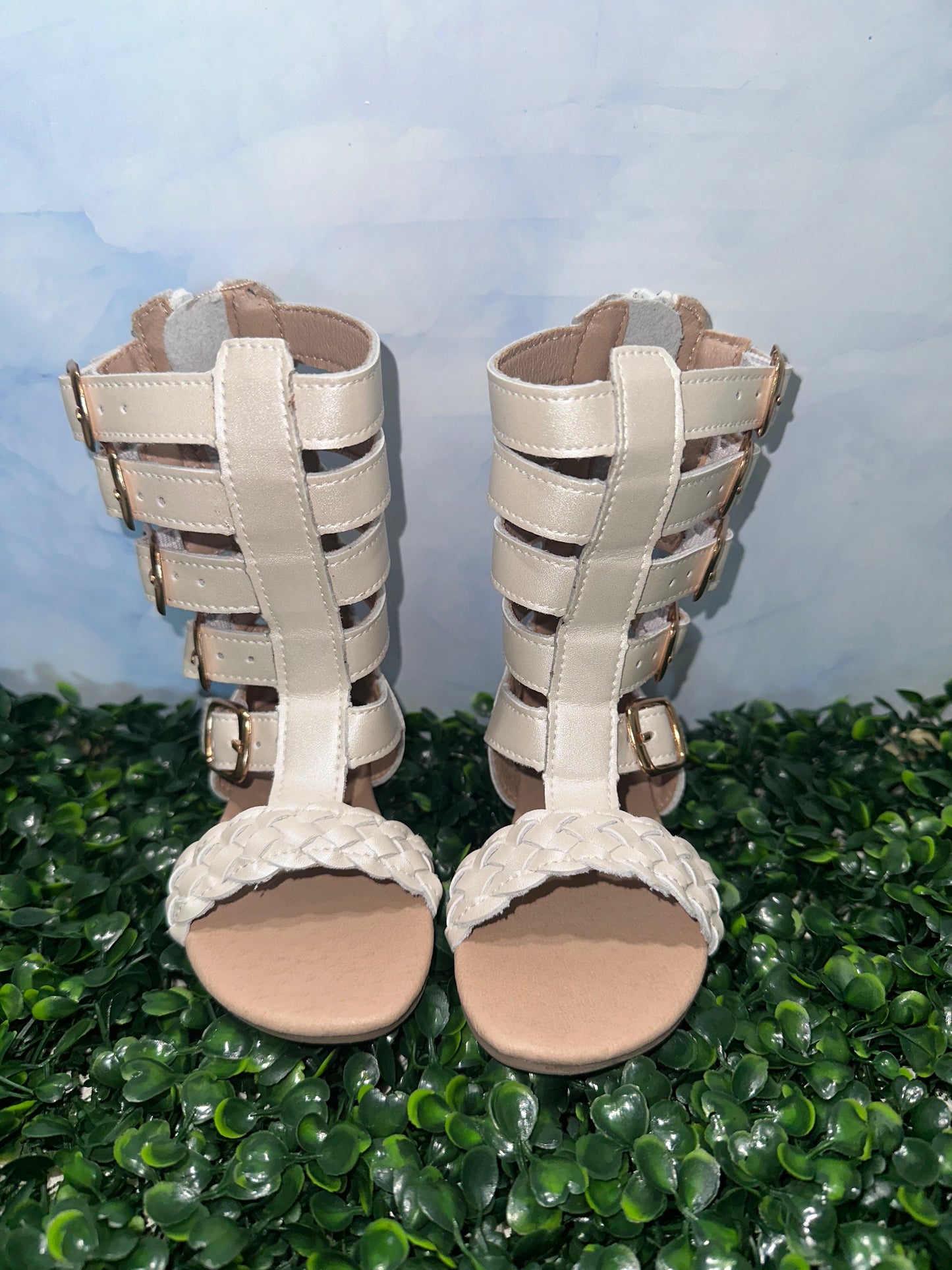 Jazmin Sandals Pastel Pearl White