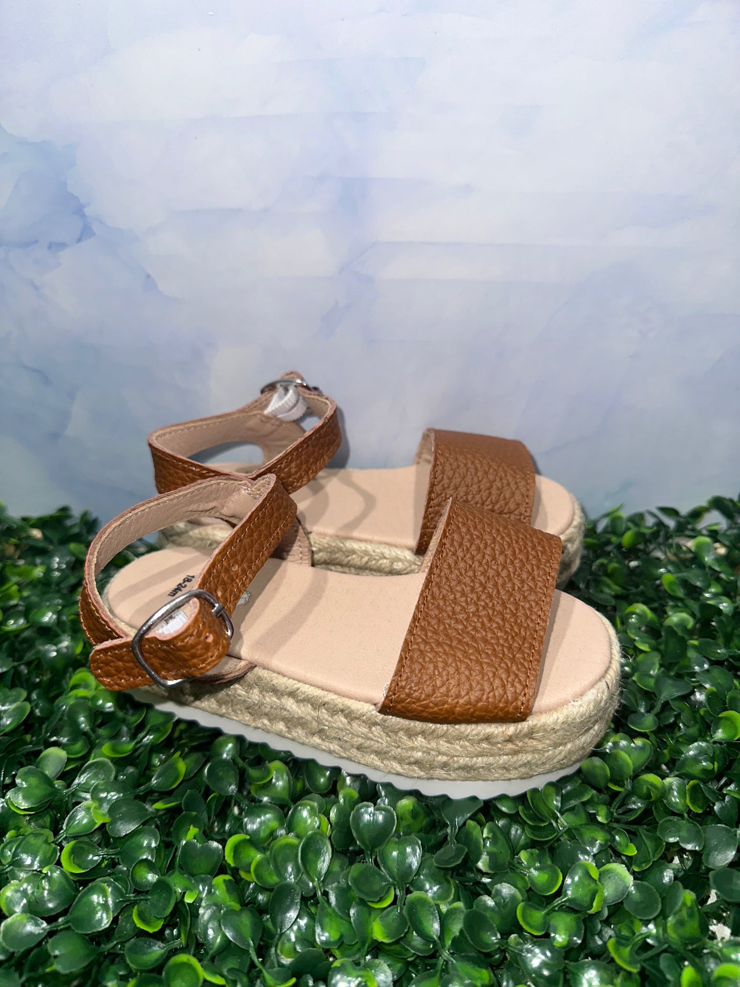 Olivia Wedge Sandals Brown