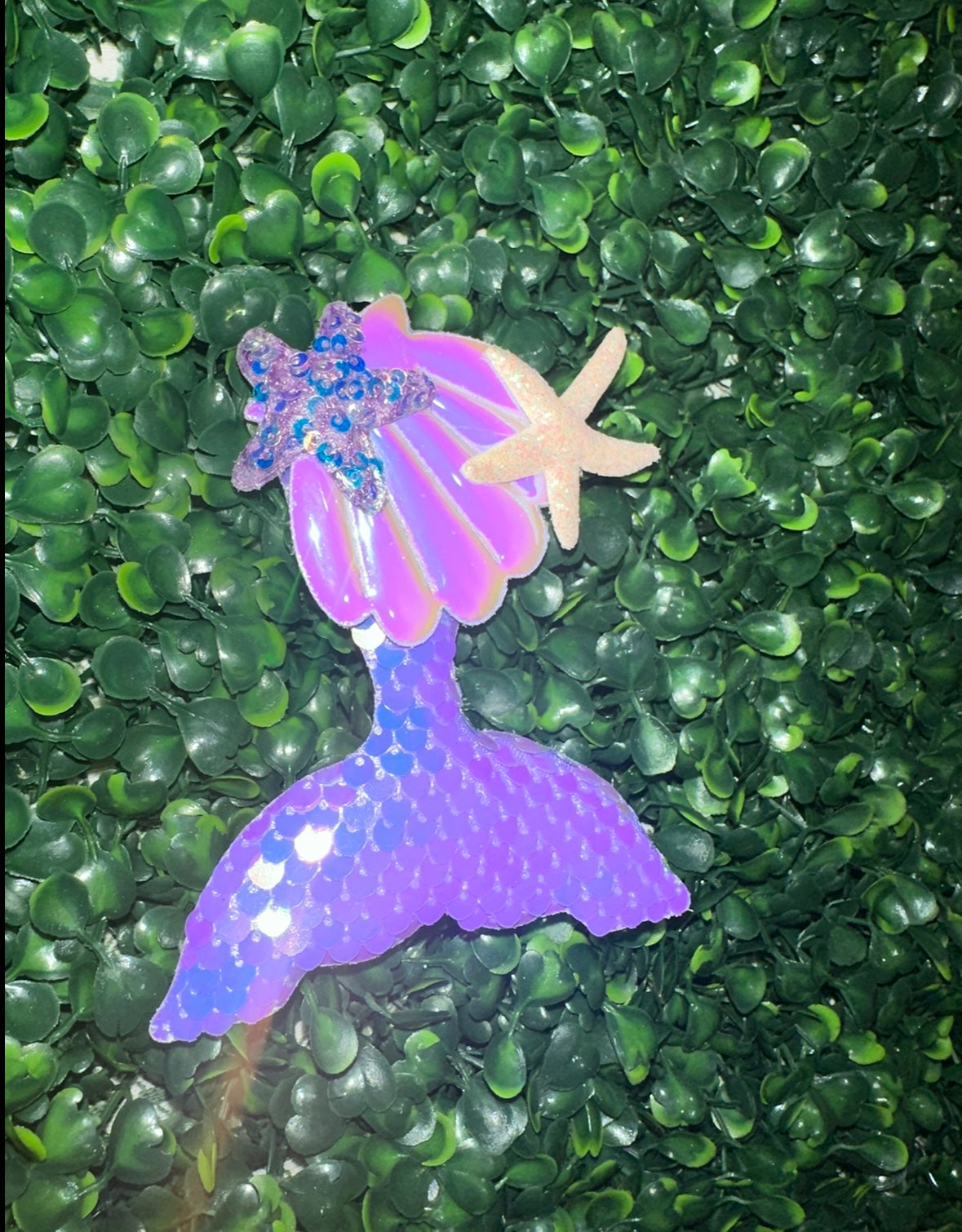 Mermaid Tail Hair Clip Purple