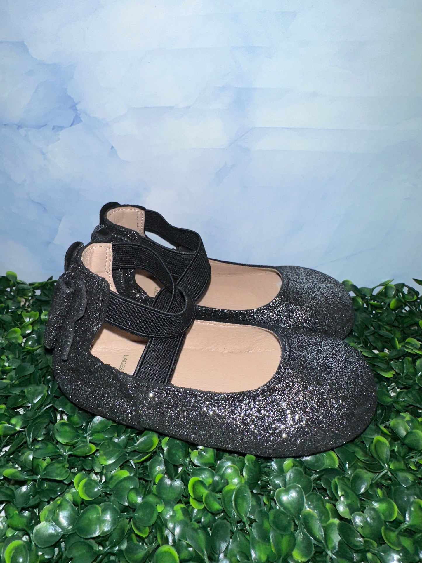 Violet Bow Ballet Black Silver Speck Enchanted