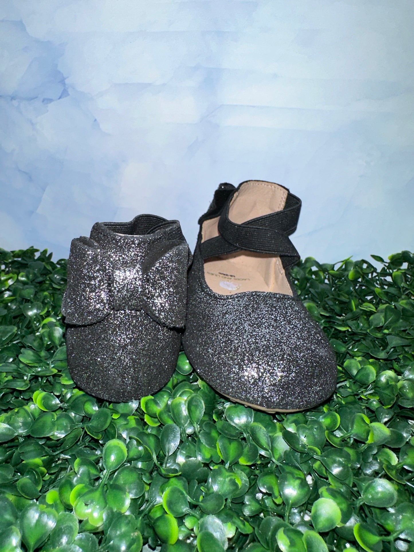 Violet Bow Ballet Black Silver Speck Enchanted