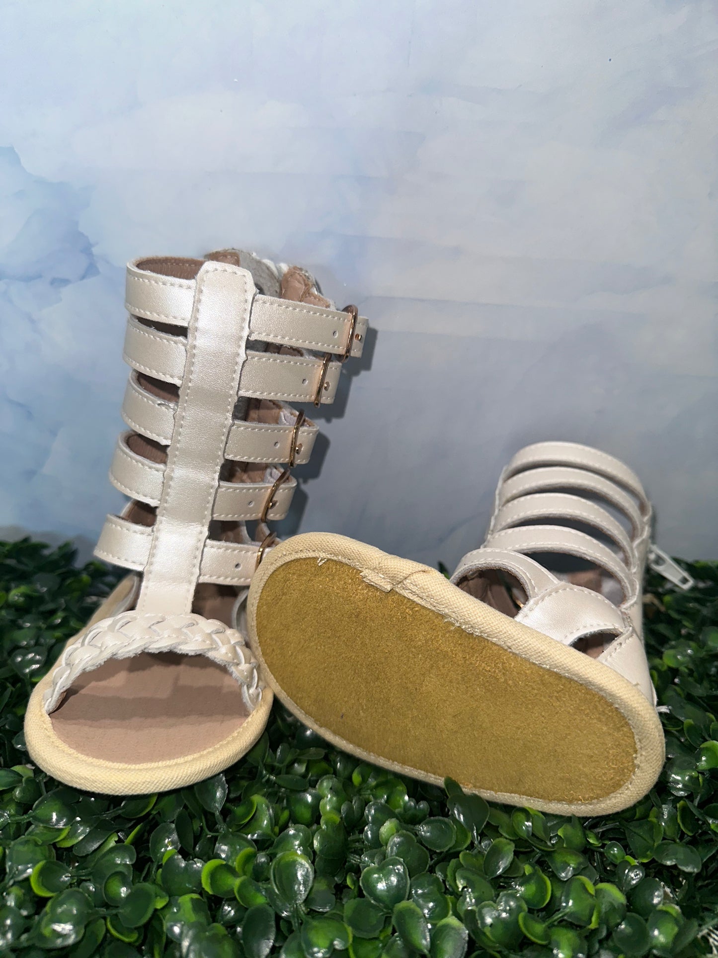 Jazmin Sandals Pastel Pearl White