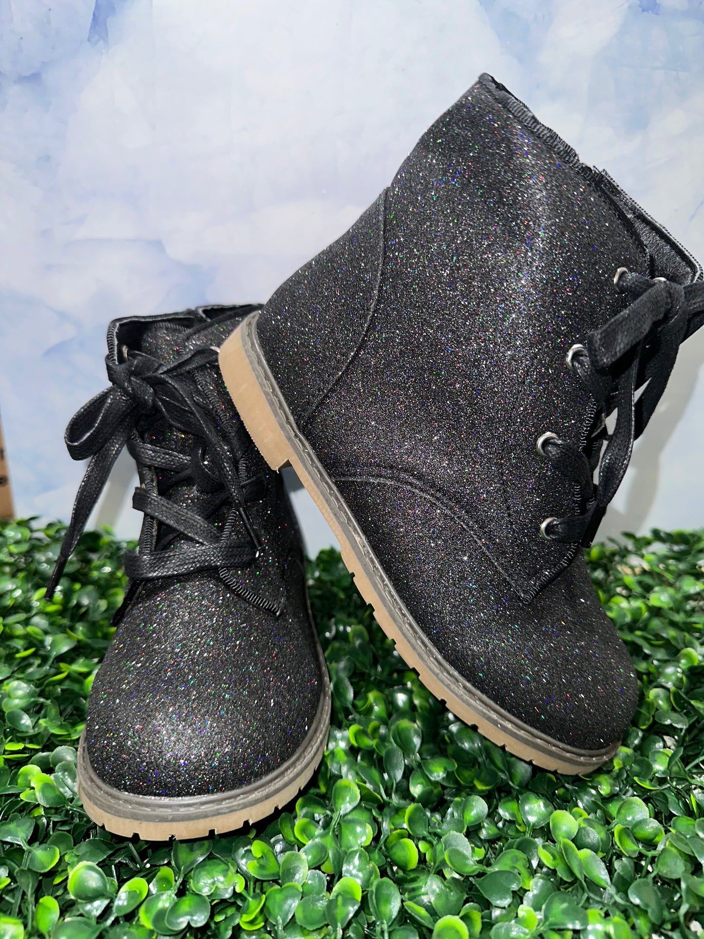 Lily Boots Black Glitter Enchanted Black