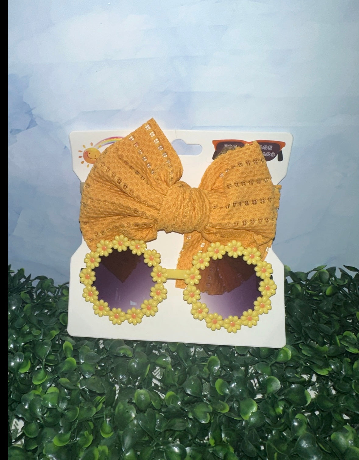Sunglass and Headband Set Yellow