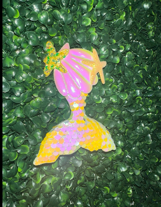 Mermaid Tail Hair Clip Yellow