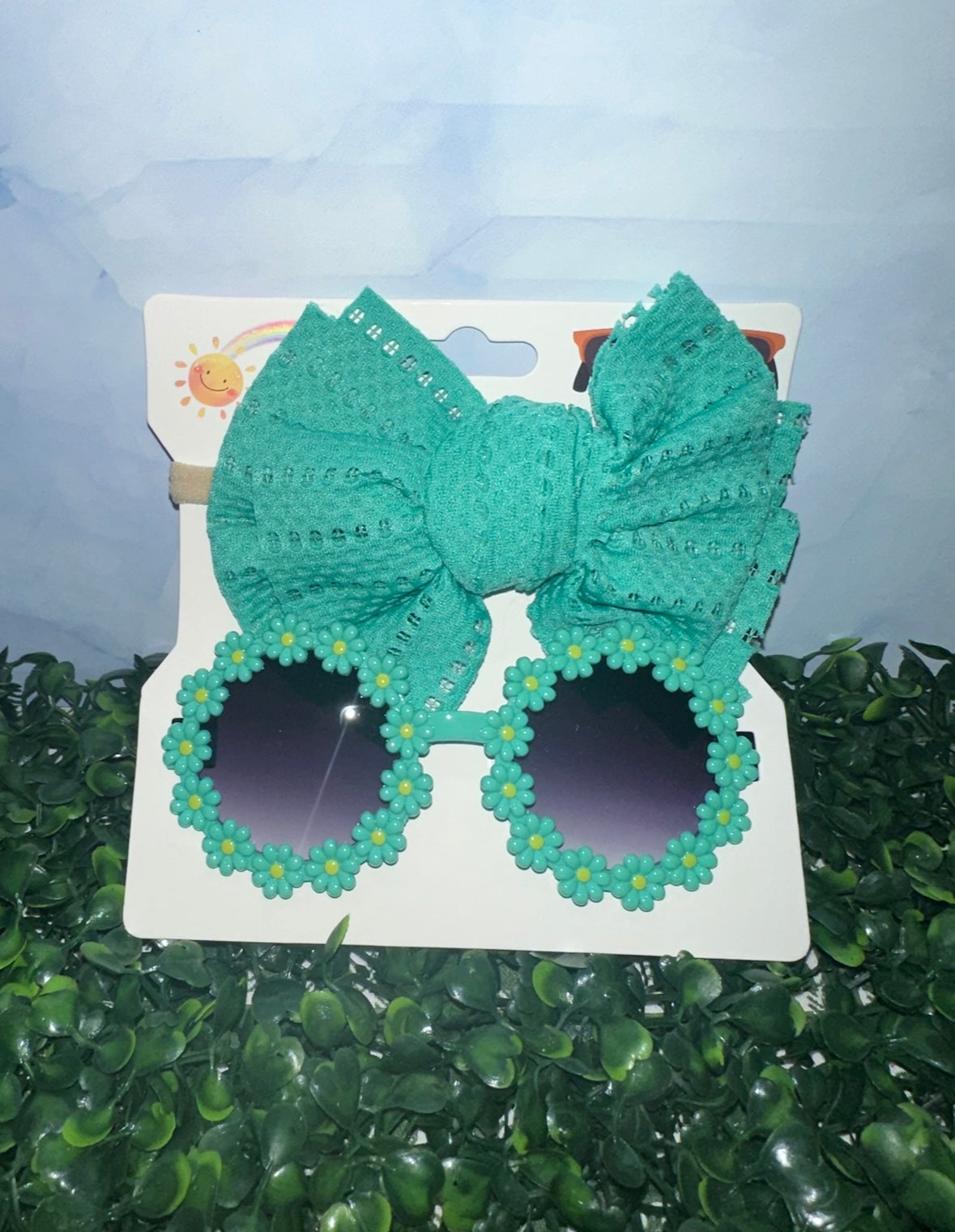 Sunglass and Headband Set Teal