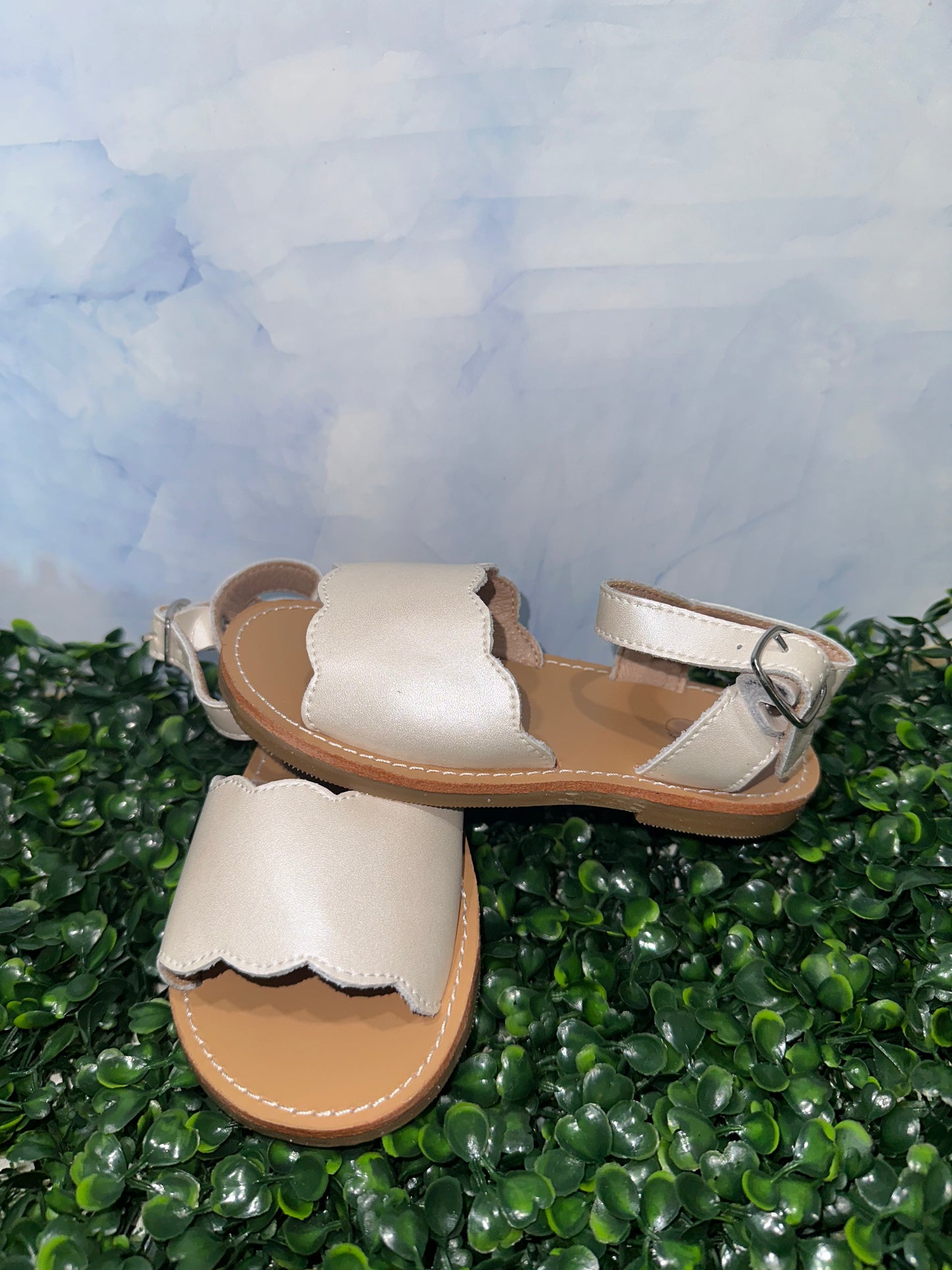Rose Sandals Pastel Pearl White