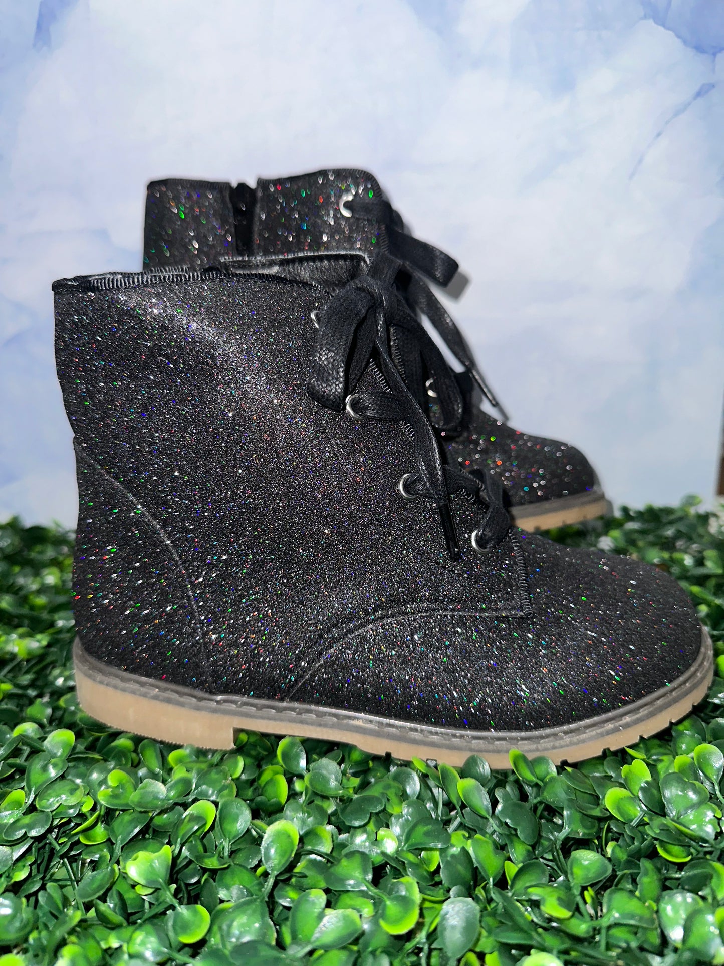 Lily Boots Black Glitter Enchanted Black
