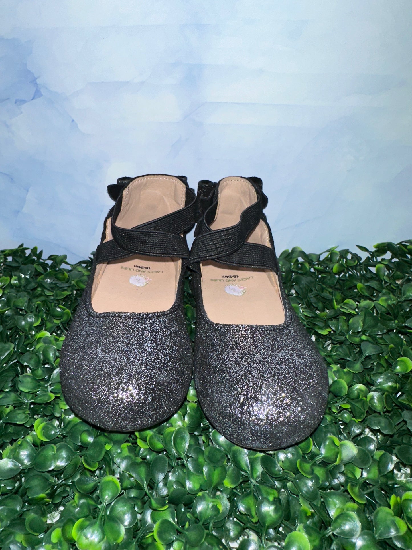 Violet Bow Ballet Black Silver Speck Enchanted