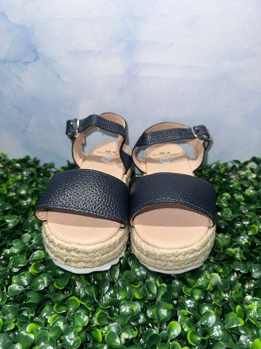Olivia Wedge Sandals Black