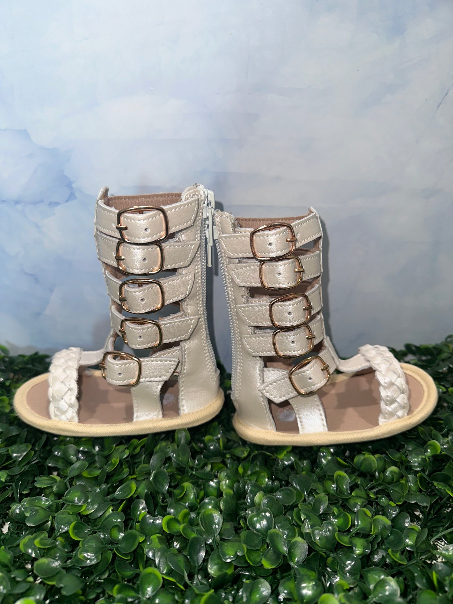 Jazmin Sandals Pastel Pearl White