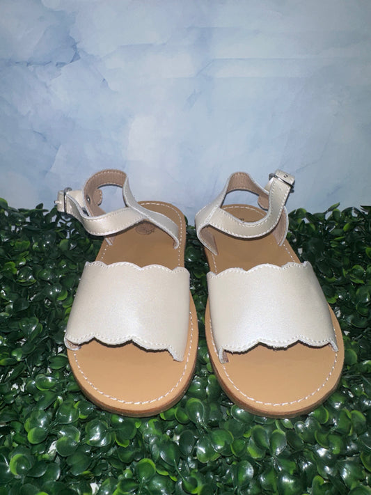 Rose Sandals Pastel Pearl White
