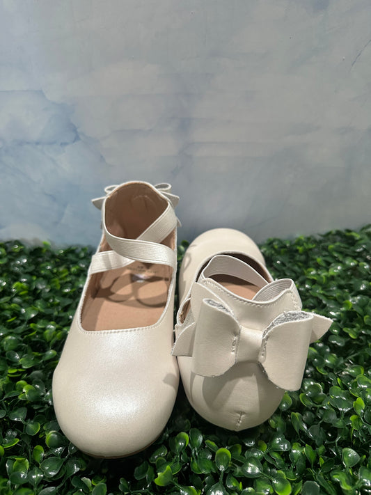 Violet Bow Ballet Pastel Pearl White