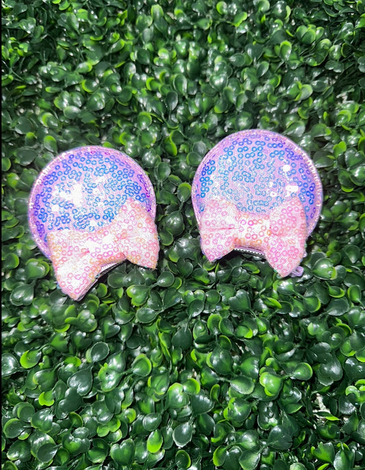 Purple Pink Bow Ears