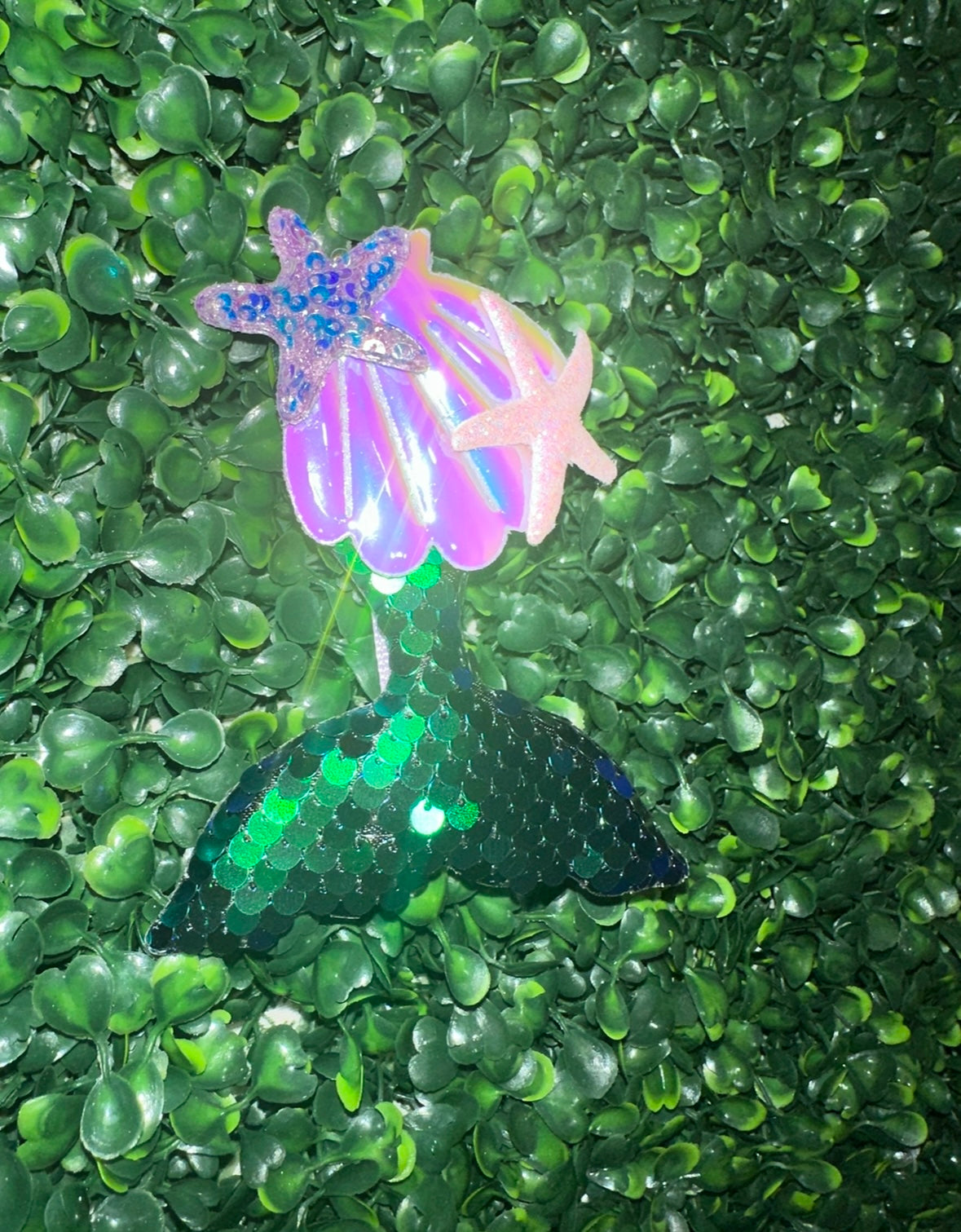 Mermaid Tail Hair Clip Green