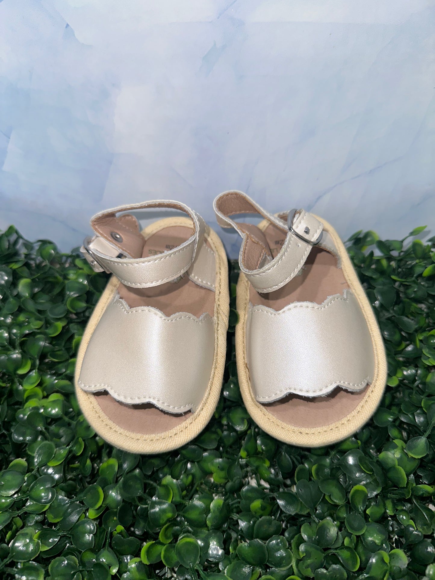 Rose Sandals Pastel Pearl White
