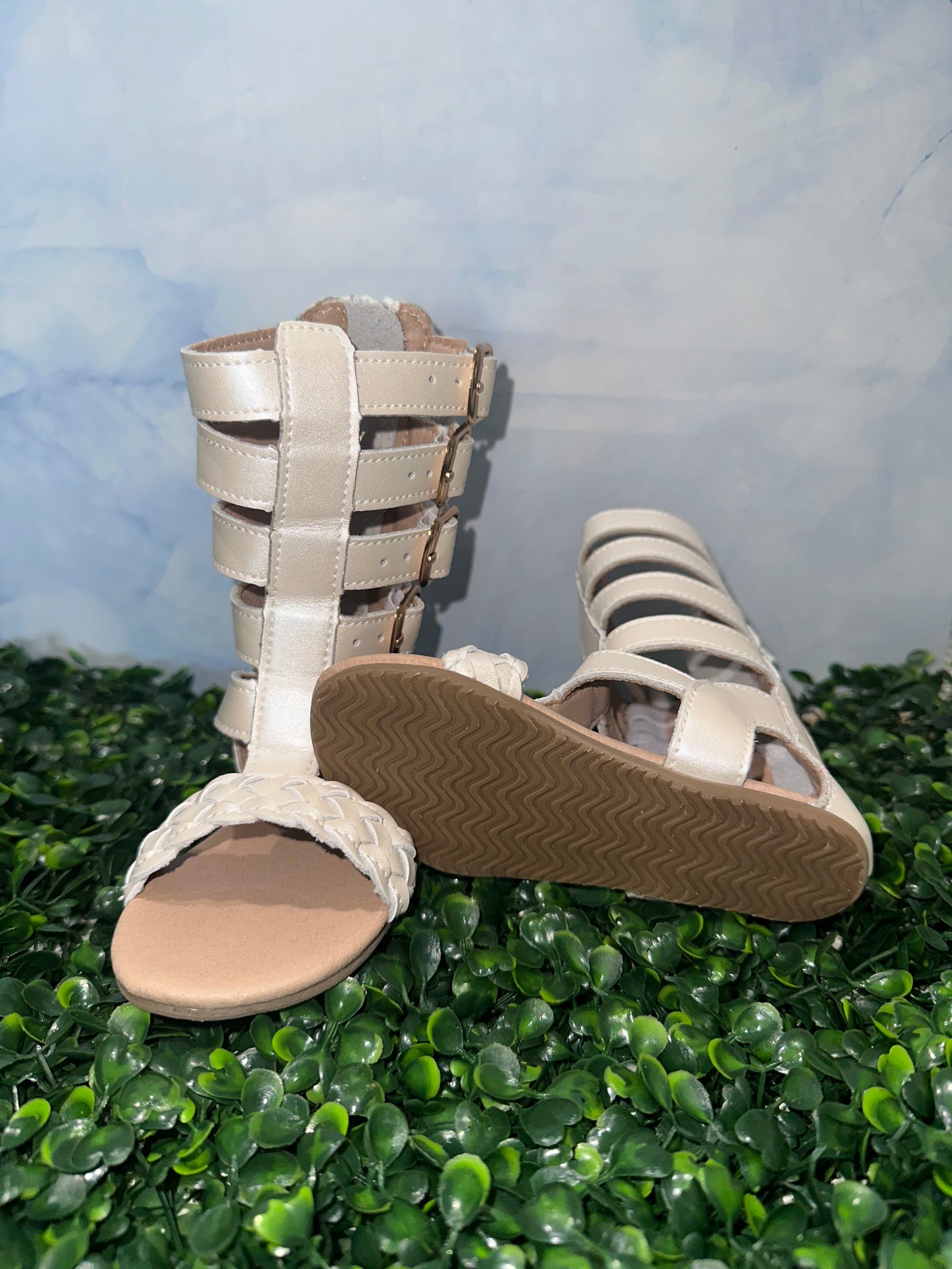 Jazmin Sandals Pastel Pearl White